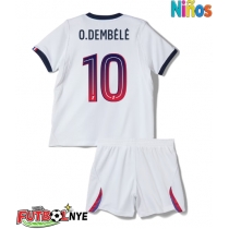 Camiseta Paris Saint-Germain Ousmane Dembele #10 Visitante Equipación para niños 2026-27 manga corta (+ pantalones cortos)